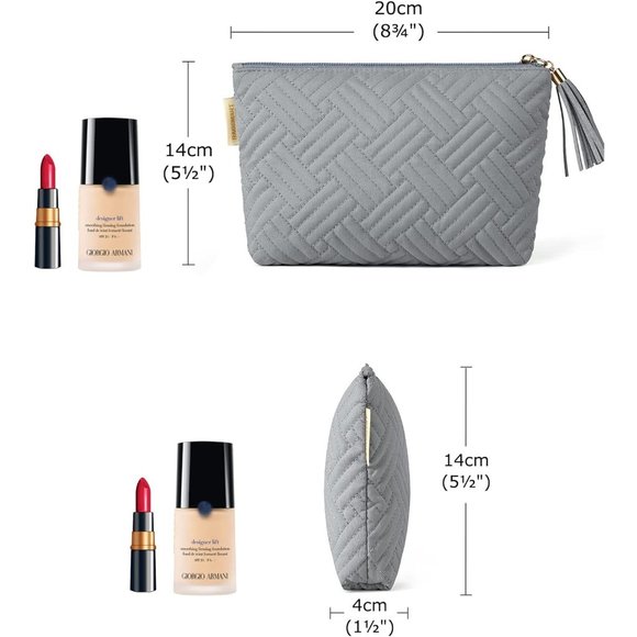 BAGSMART Women Travel Toiletry Bag Accessories Organizer Cosmetic Bag Grey - Picture 5 of 7